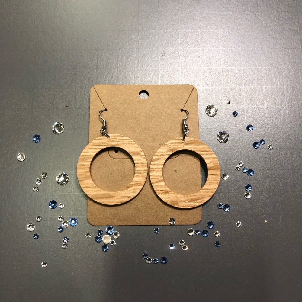 Wooden Earrings - Picture 2 of 2